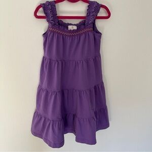 Purple Hanna Anderson Play Ruffle Dress Sz 6-7 (120) *H25